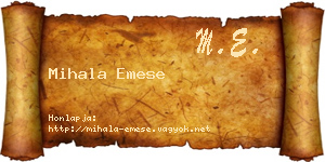 Mihala Emese névjegykártya